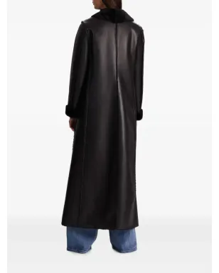 alice + olivia Shelby フェイクシアーリング マキシコート - サムネイル4