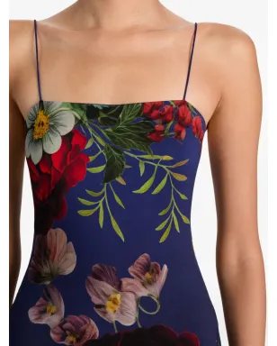 alice + olivia Augusta スパゲッティストラップ 花柄マキシドレス ブラック - サムネイル5
