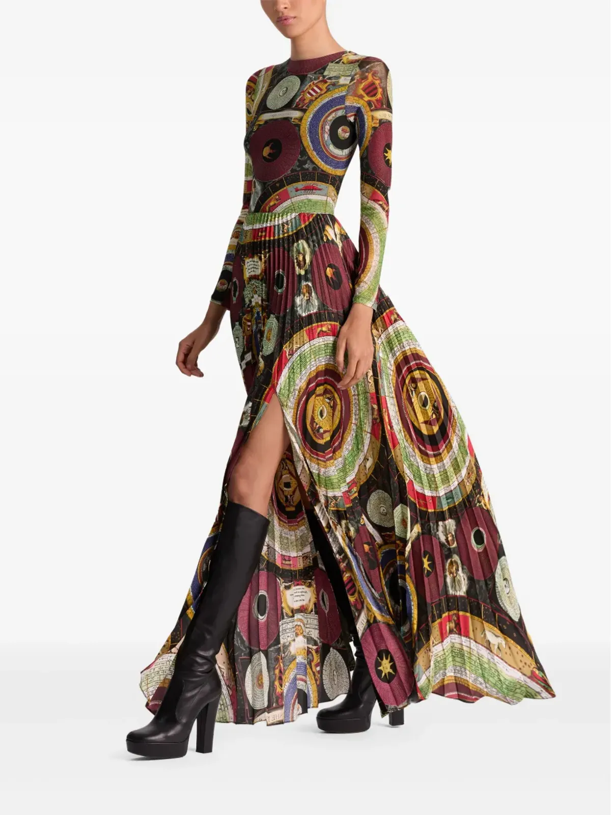 alice + olivia アイビー サンバーストプリーツ マキシドレス - 画像3