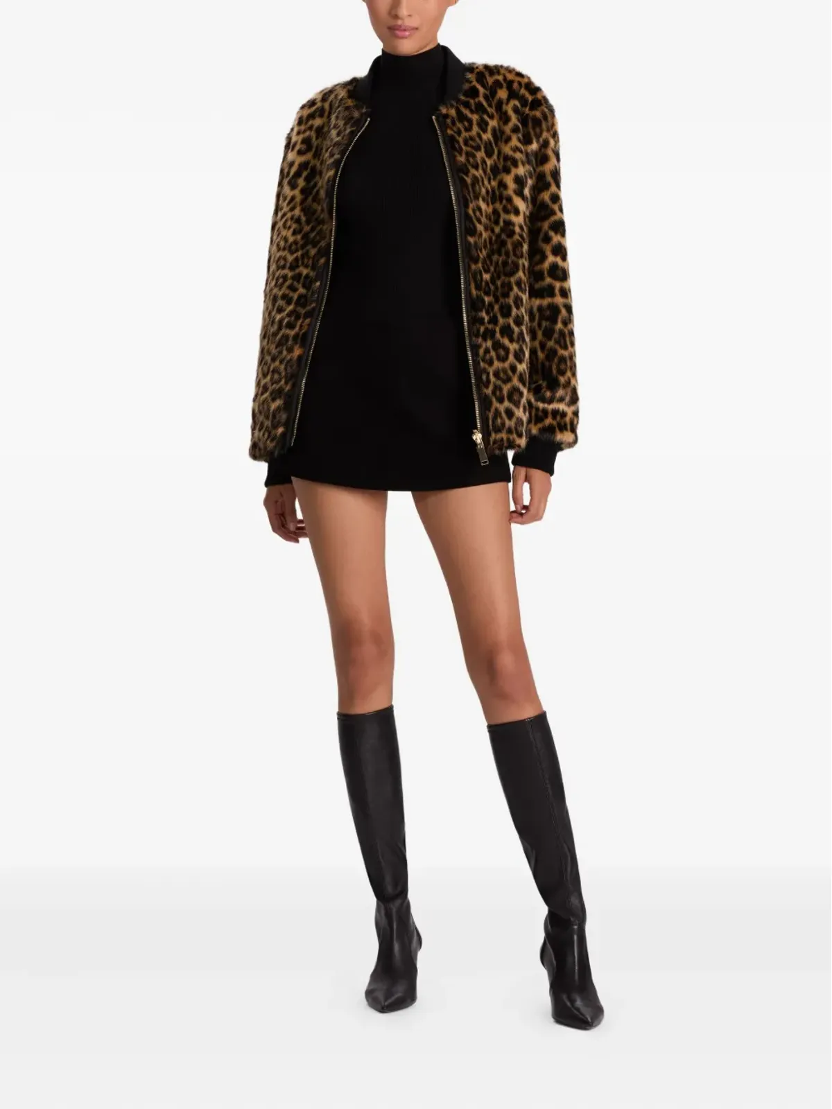 alice + olivia レオパード柄ボンバー ジャケット - 画像3