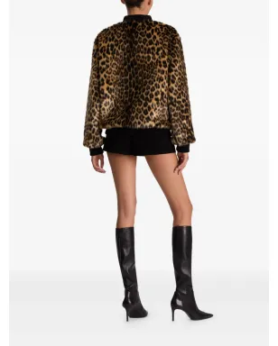 alice + olivia レオパード柄ボンバー ジャケット - サムネイル4