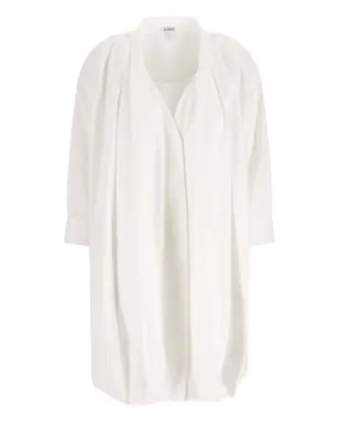 LOEWE プリーツ3/4袖ミニドレス - White - サムネイル1