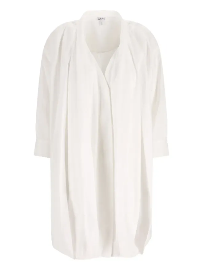 LOEWE LOEWE プリーツ3/4袖ミニドレス - Whiteの商品画像