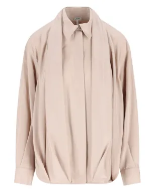 LOEWE ドレープカラーシャツ - ピンク - サムネイル1