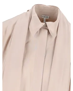 LOEWE ドレープカラーシャツ - ピンク - サムネイル4
