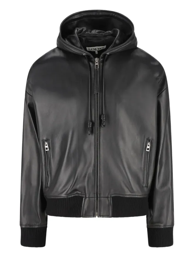 LOEWE LOEWE フード付きレザージャケットの商品画像