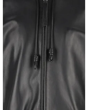 LOEWE フード付きレザージャケット - サムネイル3