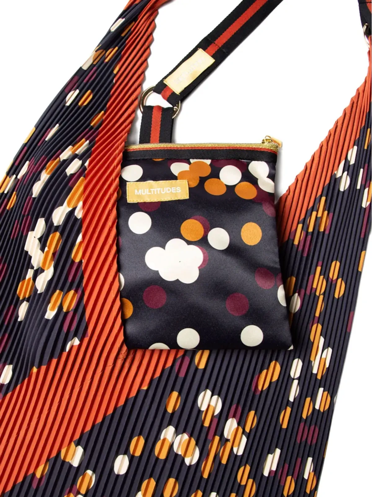 MULTITUDES BAGS Valeriaプリーツドットショルダーバッグ - ブルー - 画像5