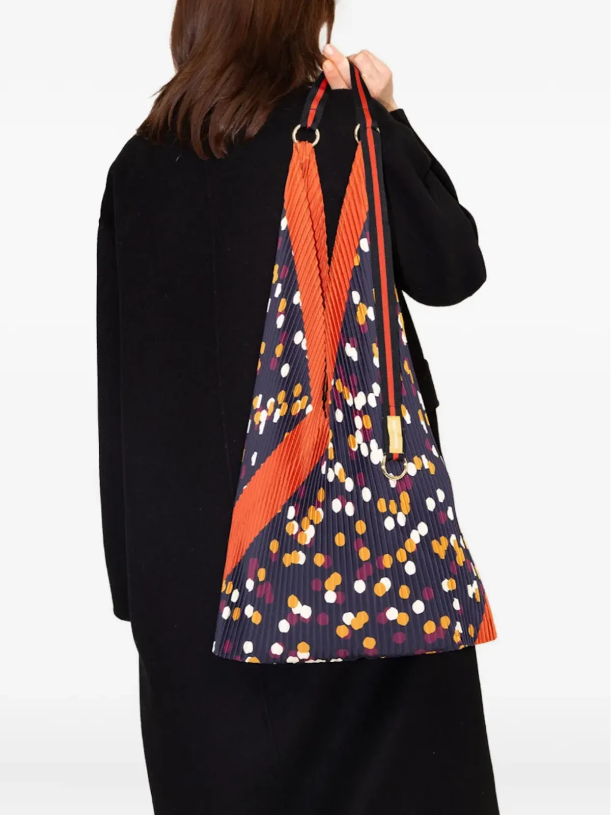 MULTITUDES BAGS Valeriaプリーツドットショルダーバッグ - ブルー - 画像4
