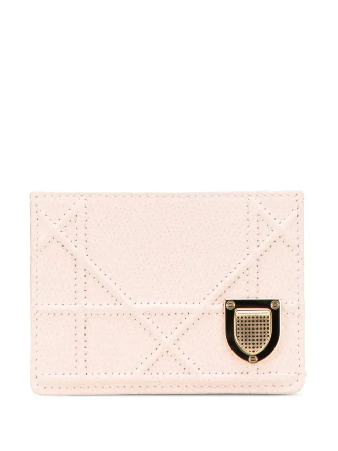 Christian Dior Pre-Owned Christian Dior ビンテージ 2019年 グレインドカーフスキン ディオマ カードホルダー - ピンクの商品画像