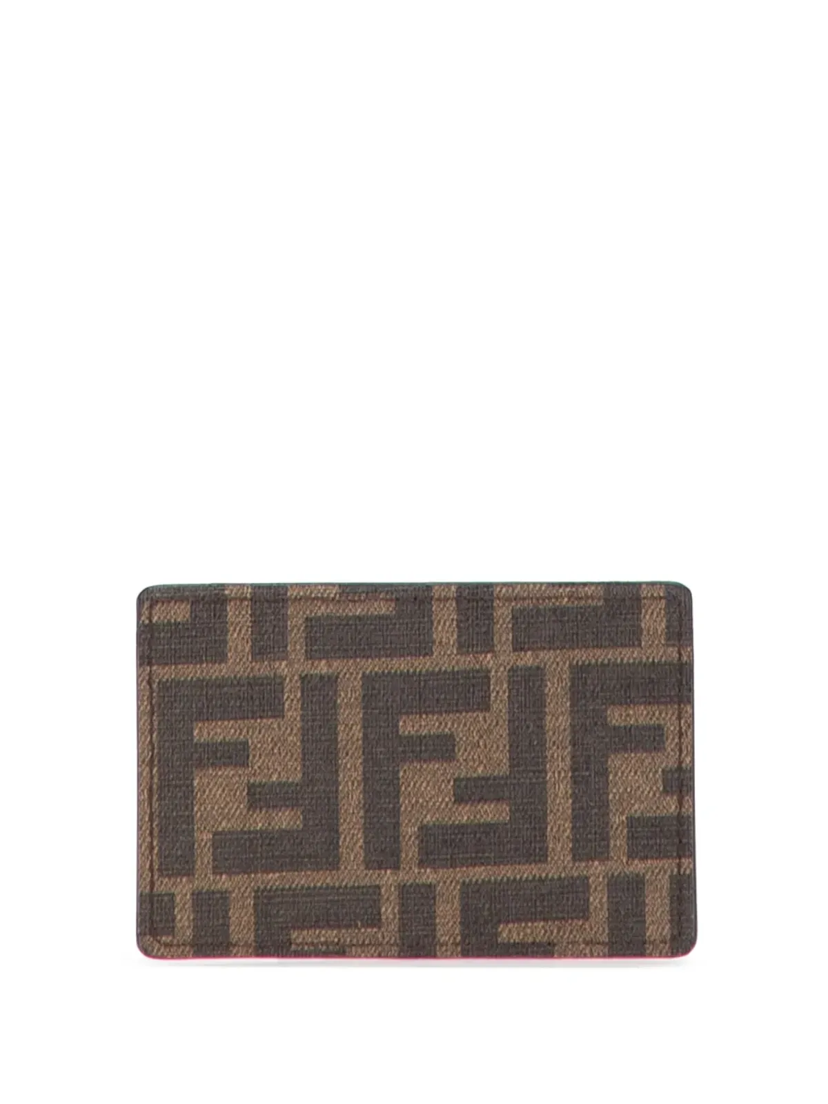 Fendi Pre-Owned Zucca コーテッドキャンバスとレザー カードホルダー - 画像1