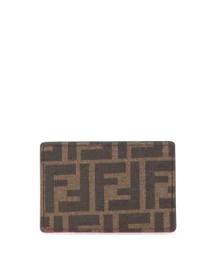 Fendi Pre-Owned Zucca コーテッドキャンバスとレザー カードホルダー - サムネイル1