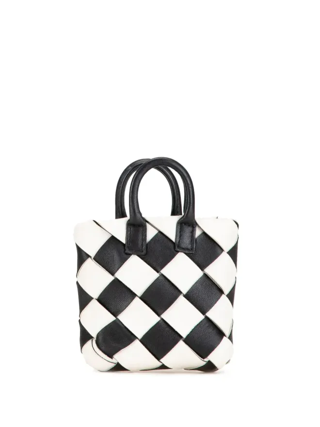 Bottega Veneta Pre-Owned Bottega Veneta ビンテージ 2010-2024 Nappa Intrecciato Maxi Cabat バッグチャーム/キーチェーン - ブラックの商品画像