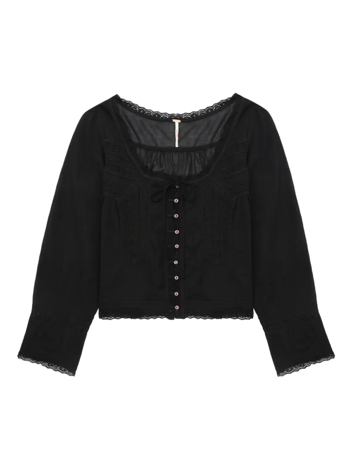 Free People レーストリムシャツ - 画像1