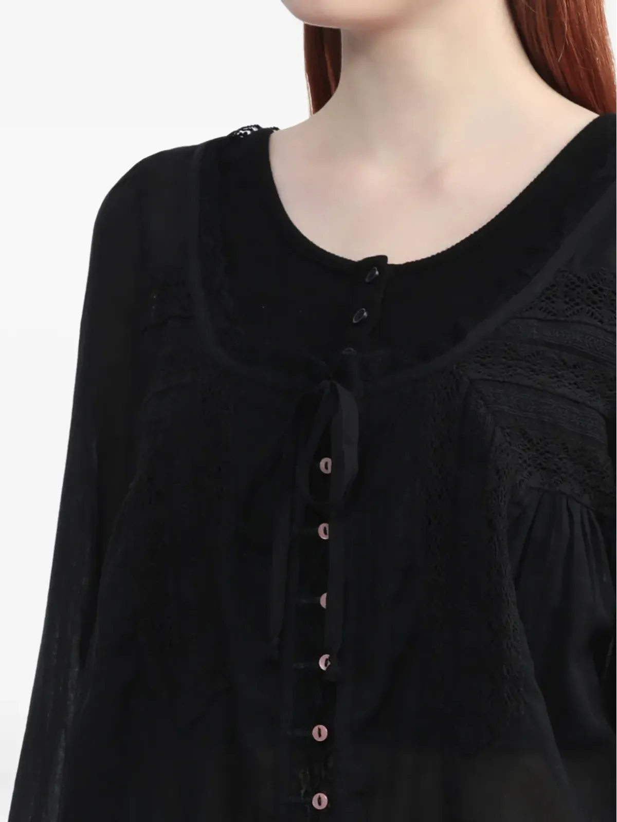 Free People レーストリムシャツ - 画像5
