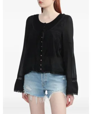 Free People レーストリムシャツ - サムネイル3