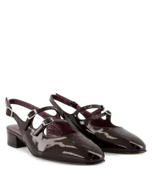 Carel Paris ペッシュバックル付き パテントレザー パンプス - ブラウン - サムネイル1