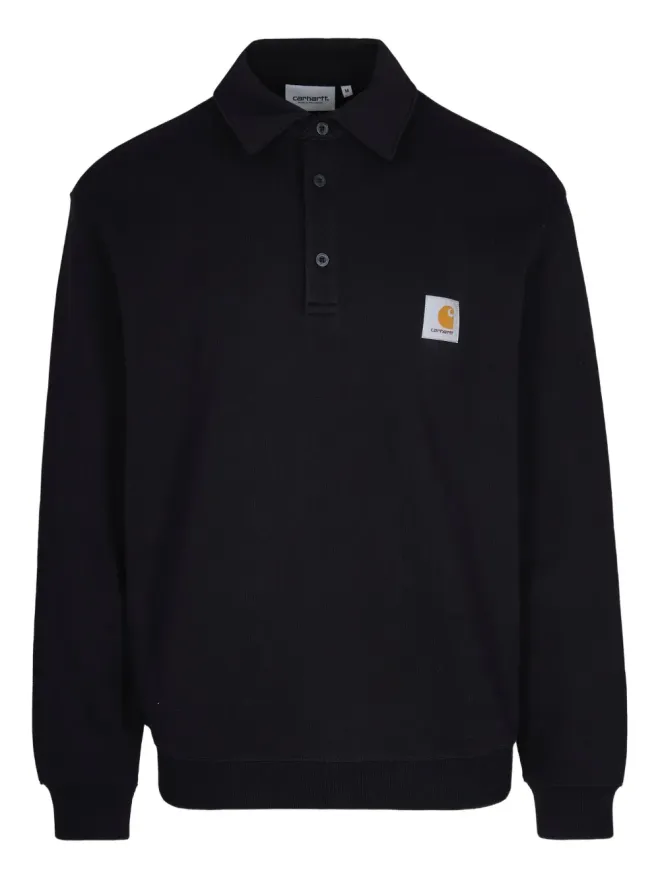 Carhartt WIP Carhartt WIP ロゴパッチ コットン ポロシャツ ブラックの商品画像