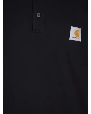 Carhartt WIP ロゴパッチ コットン ポロシャツ ブラック - サムネイル3