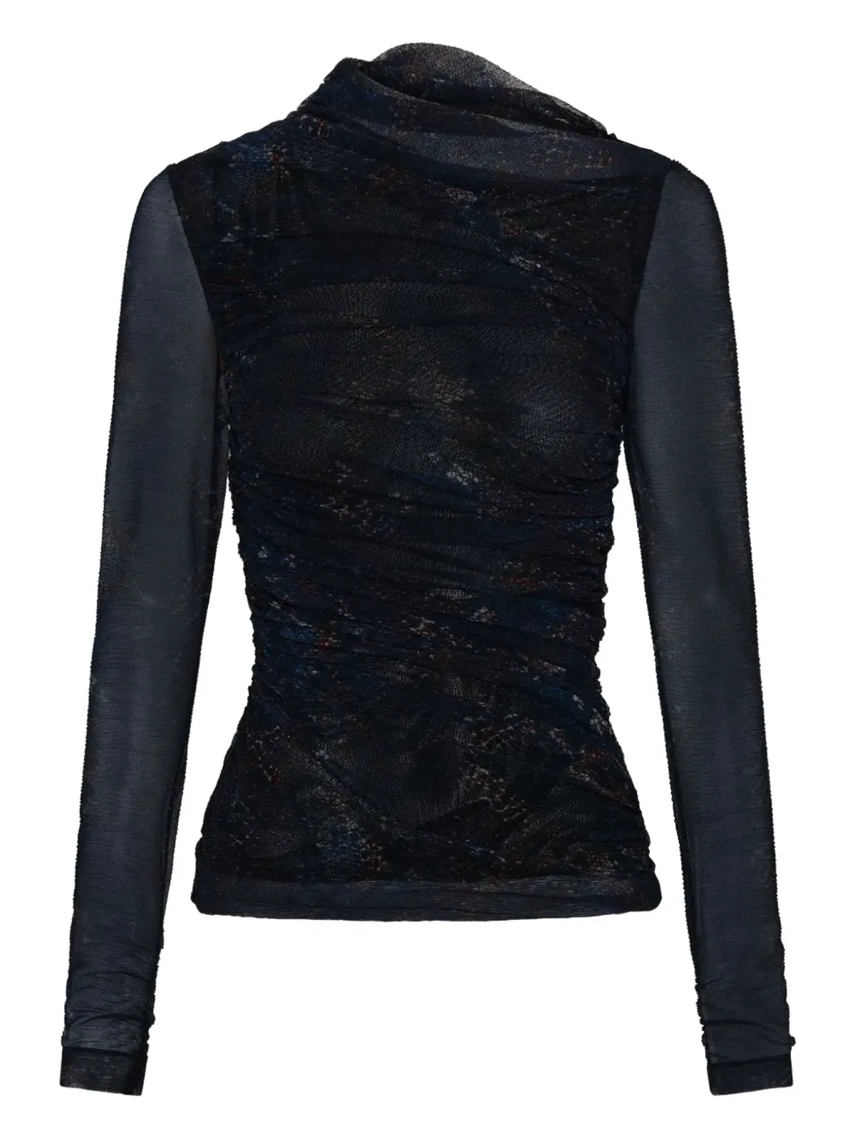 Nicholas Joey snake-print ruched top - 画像1