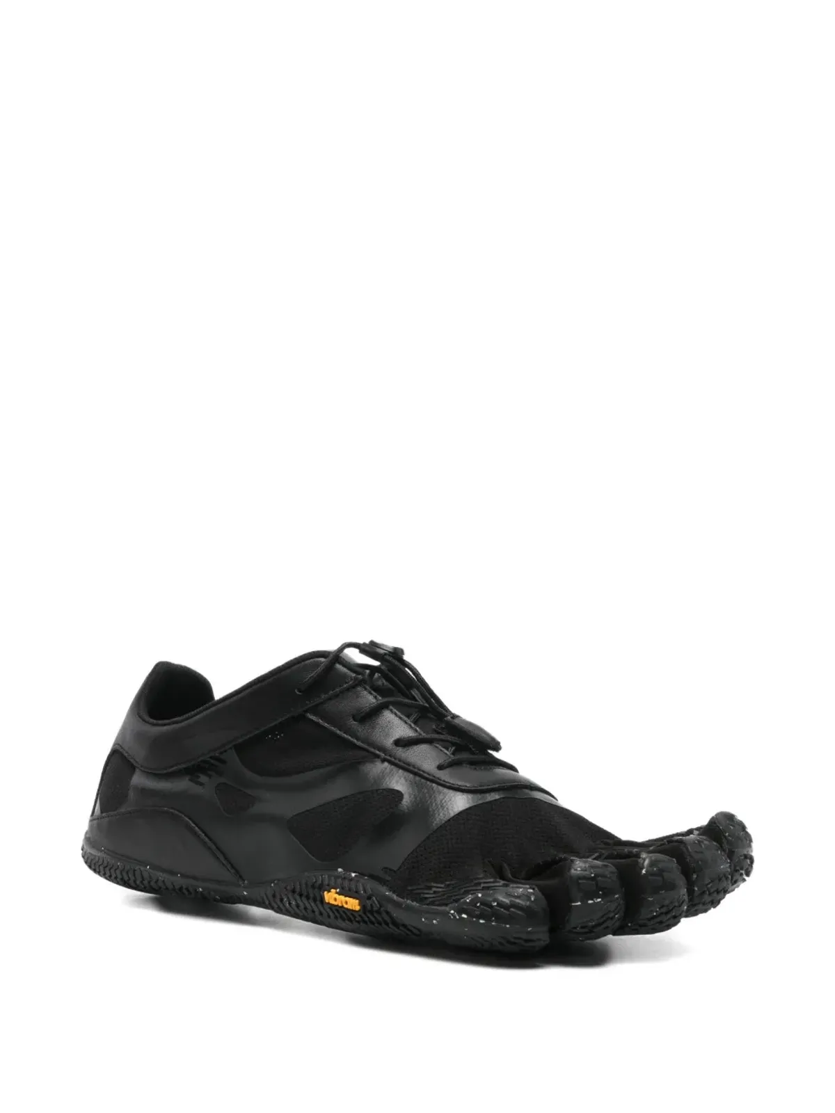 Vibram ファイブトゥー レースアップスニーカー ブラック - 画像2