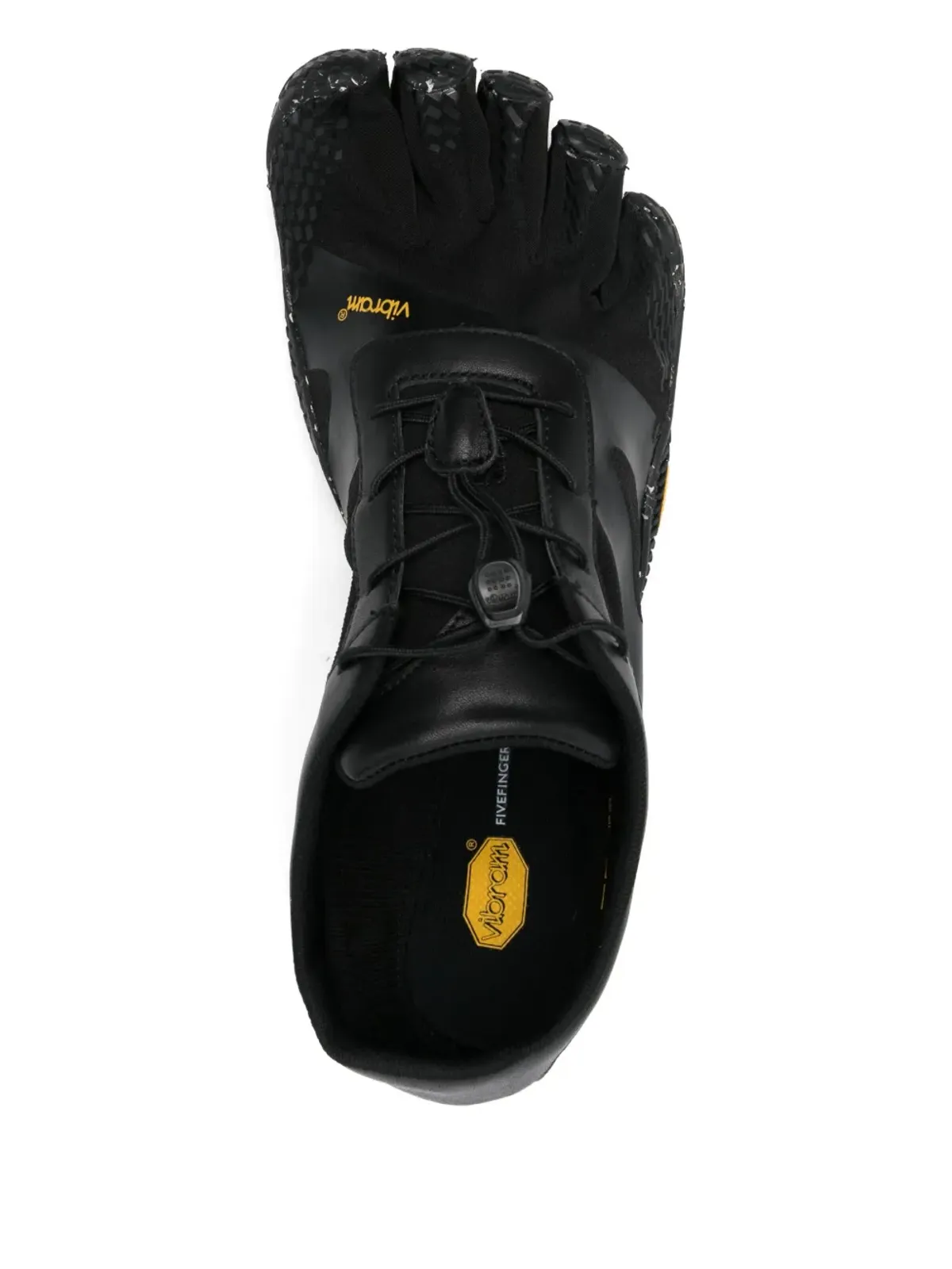 Vibram ファイブトゥー レースアップスニーカー ブラック - 画像4