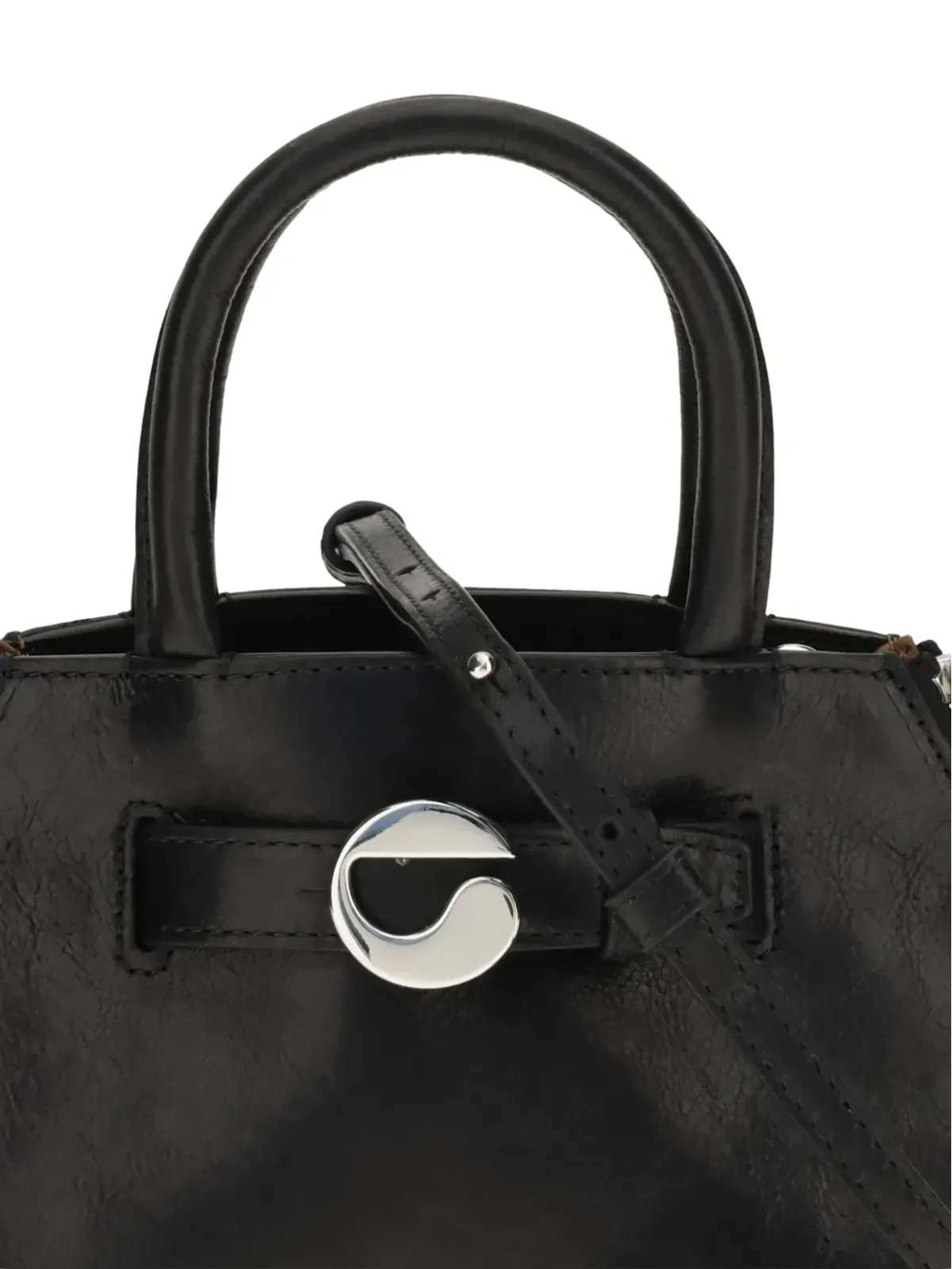 Coperni ミニ データ ジップディテール レザー トートバッグ - ブラック - 画像5