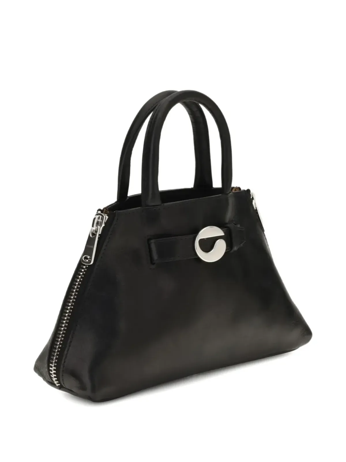 Coperni ミニ データ ジップディテール レザー トートバッグ - ブラック - 画像2