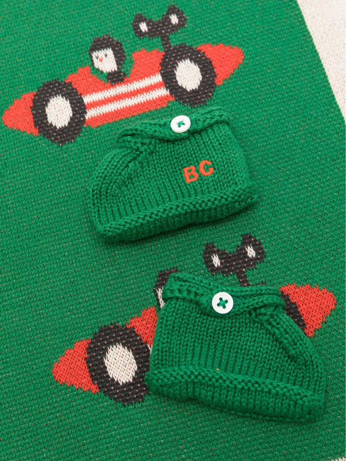 Bobo Choses レーシングカー柄 ニットブランケット - 画像3
