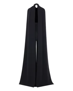 Elie Saab ドレープバック ジュエルバックル ジャンプスーツ ブラック - サムネイル2