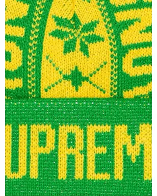 Supreme ポンポンディテール パターンジャカード ビーニー グリーン - サムネイル2