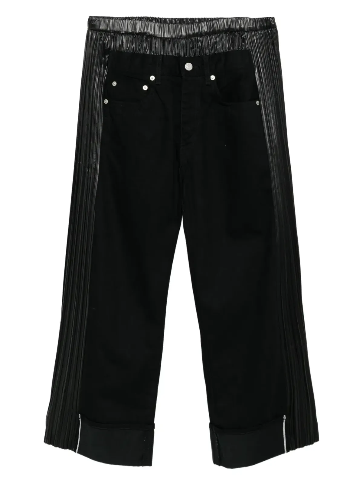 Junya Watanabe MAN x Levis ギャザー入りデニムジーンズ - ブラック - 画像1