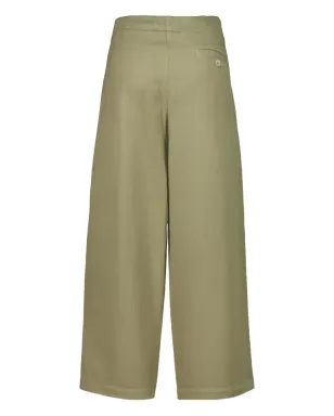 120% Lino ボタン付きプリーツパンツ（グリーン） - サムネイル2