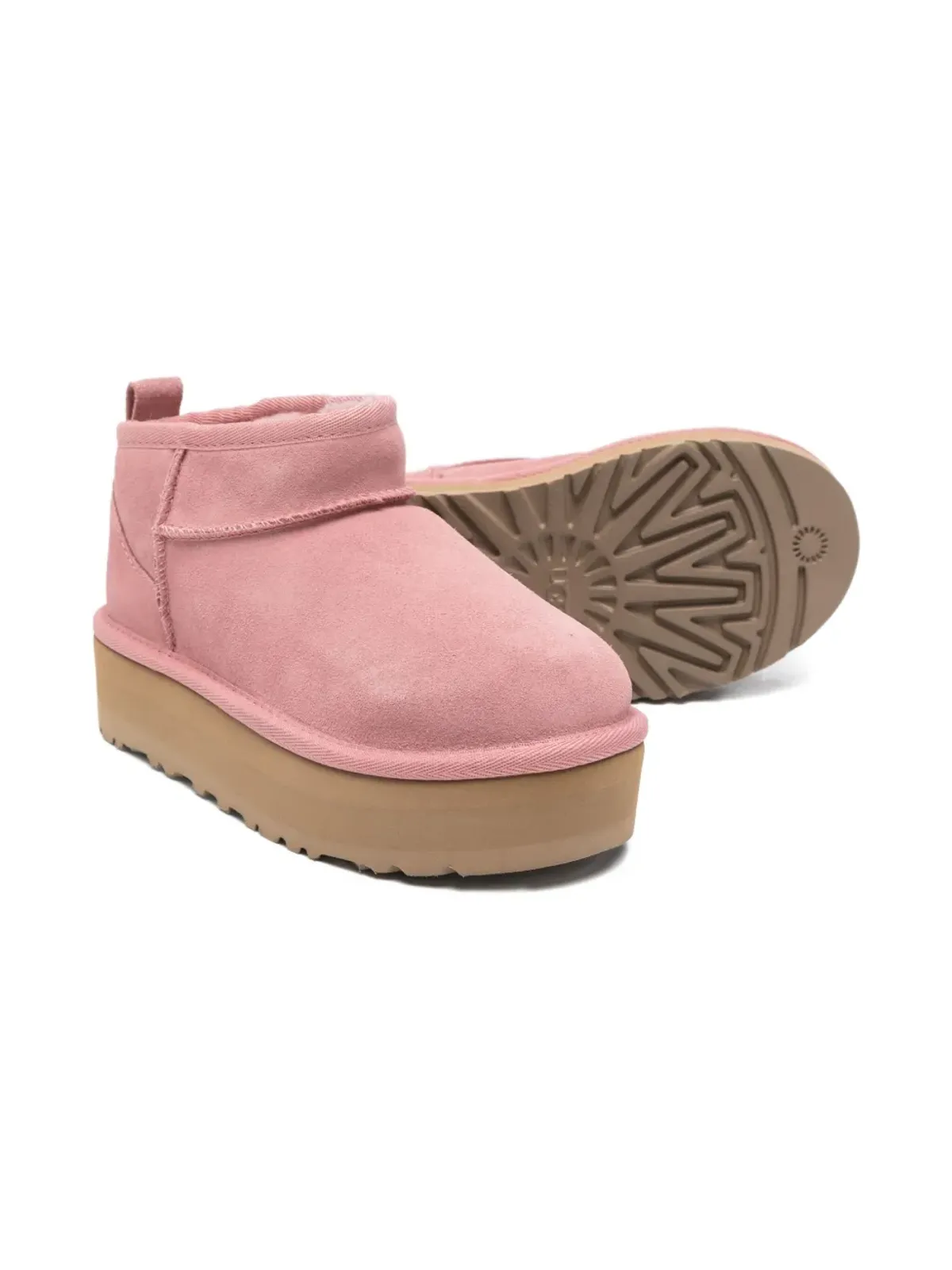 UGG Kids スウェード プラットフォーム ブーツ - 画像1
