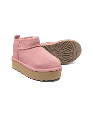 UGG Kids スウェード プラットフォーム ブーツ - サムネイル1