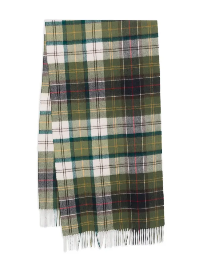 Barbour Barbour チェック柄フリンジトリムスカーフの商品画像