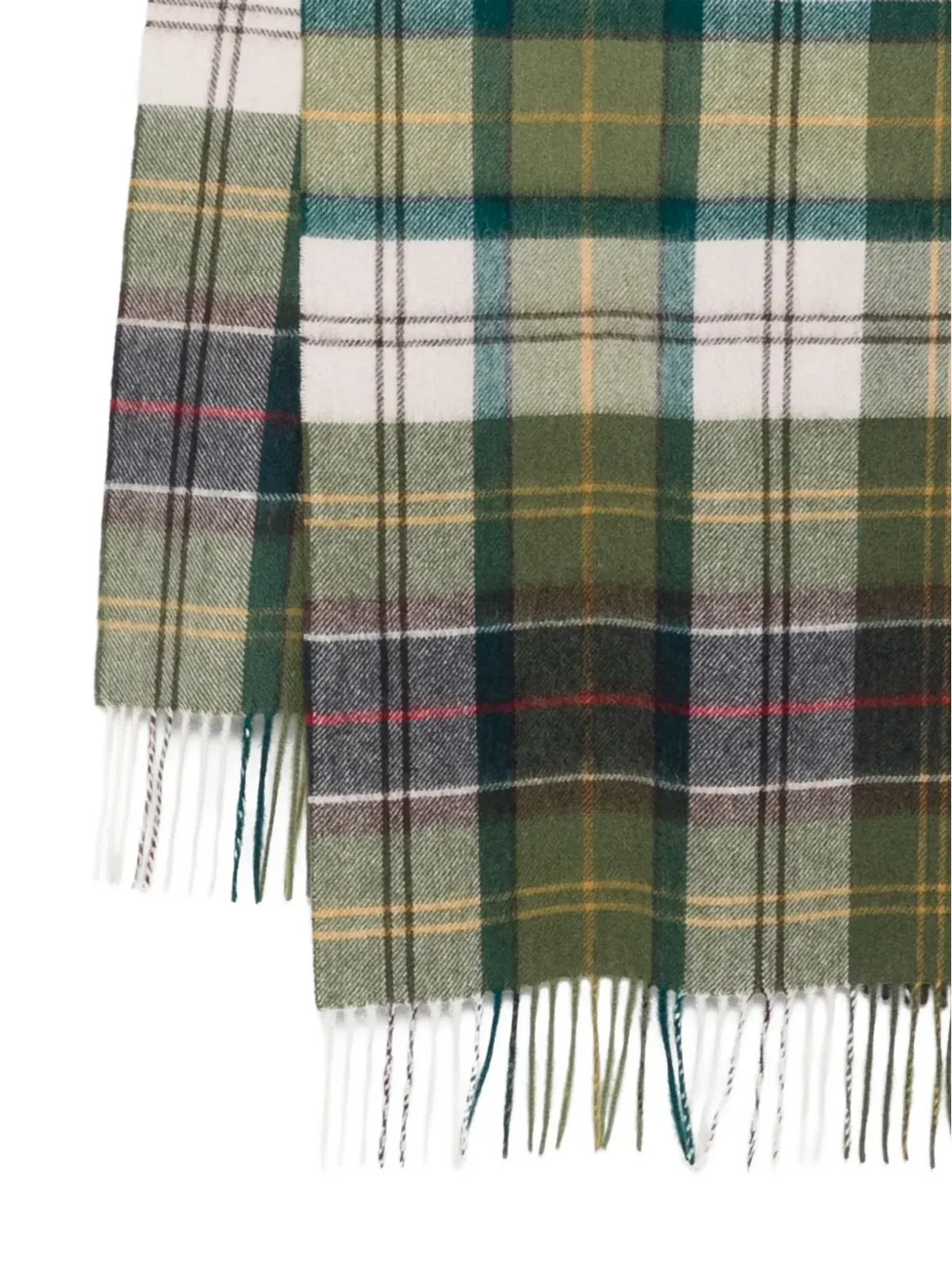 Barbour チェック柄フリンジトリムスカーフ - 画像3