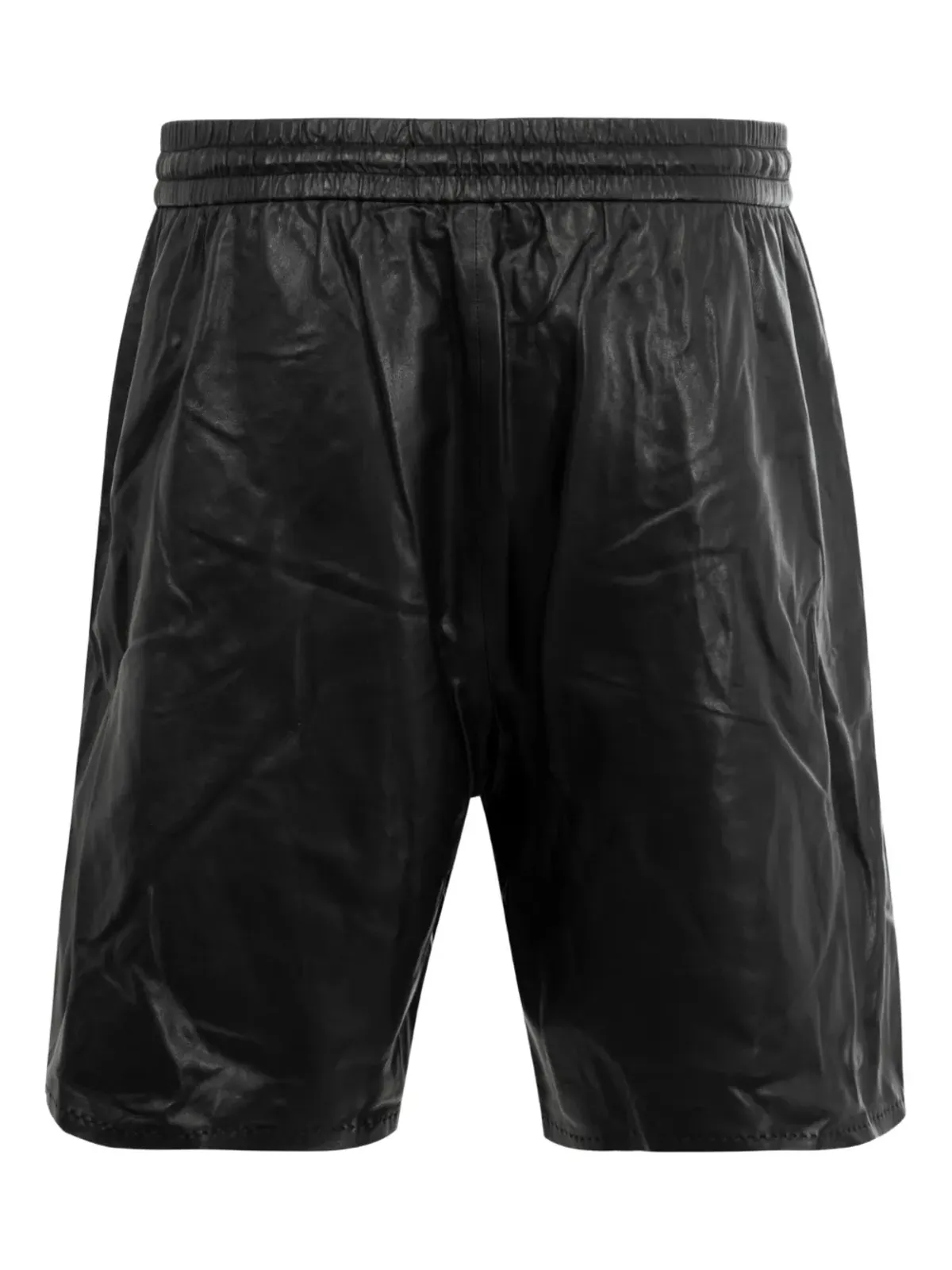 AMIRI ドローストリングレザーショーツ ブラック - 画像2