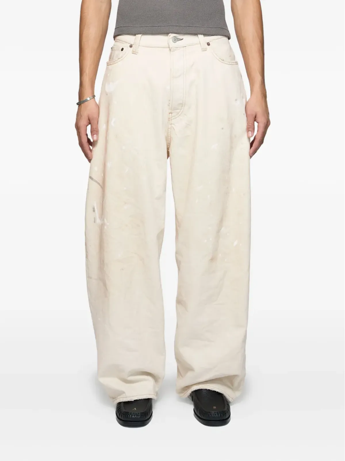 Acne Studios 2023 ロゴパッチ ジーンズ - ホワイト - 画像3