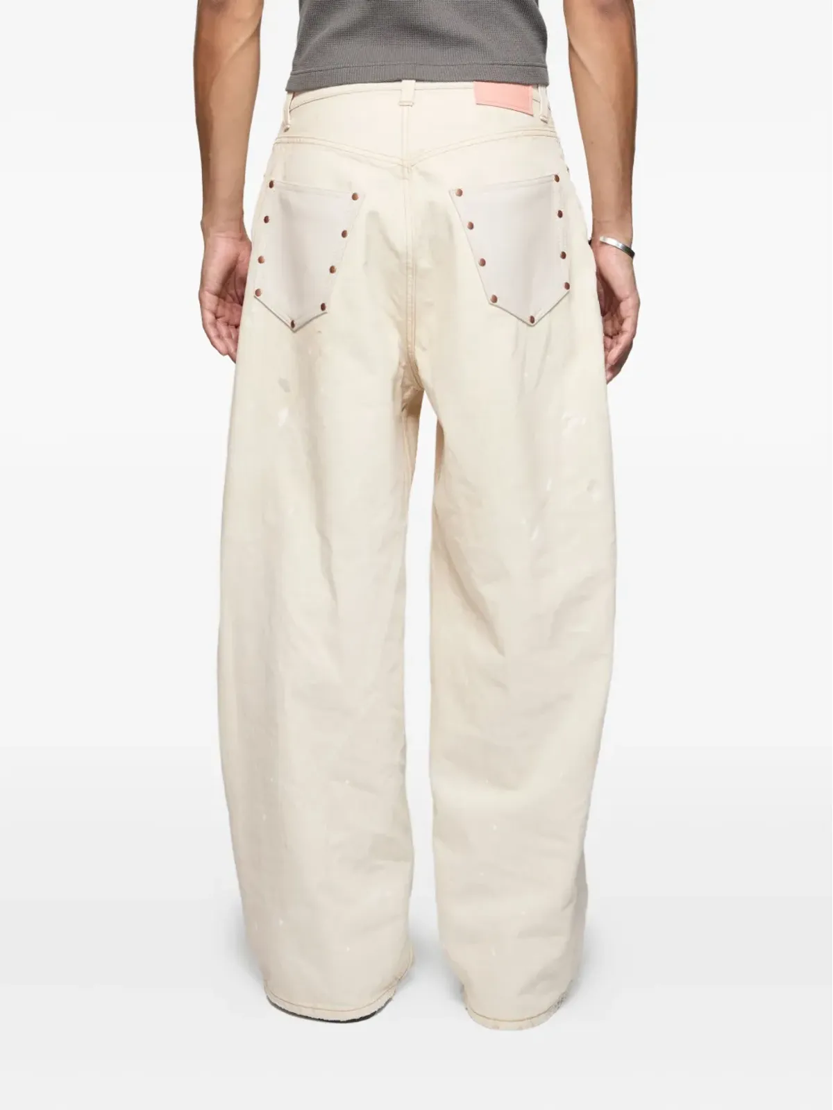 Acne Studios 2023 ロゴパッチ ジーンズ - ホワイト - 画像4