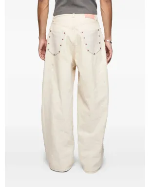 Acne Studios 2023 ロゴパッチ ジーンズ - ホワイト - サムネイル4