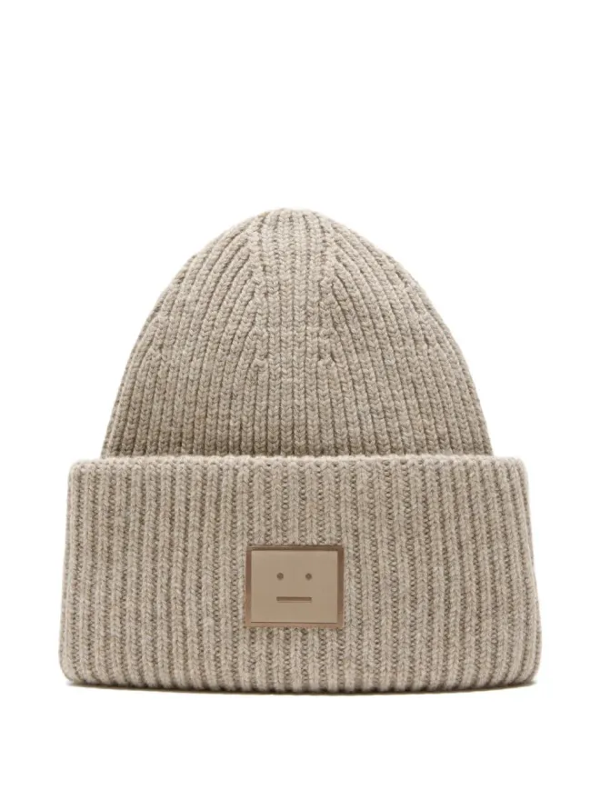 Acne Studios Acne Studios リブ編みロゴパッチビーニーの商品画像