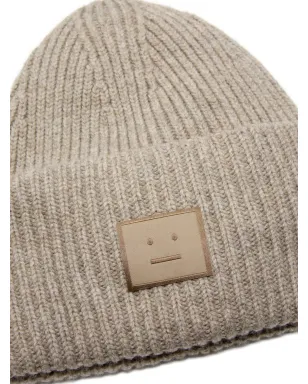 Acne Studios リブ編みロゴパッチビーニー - サムネイル2