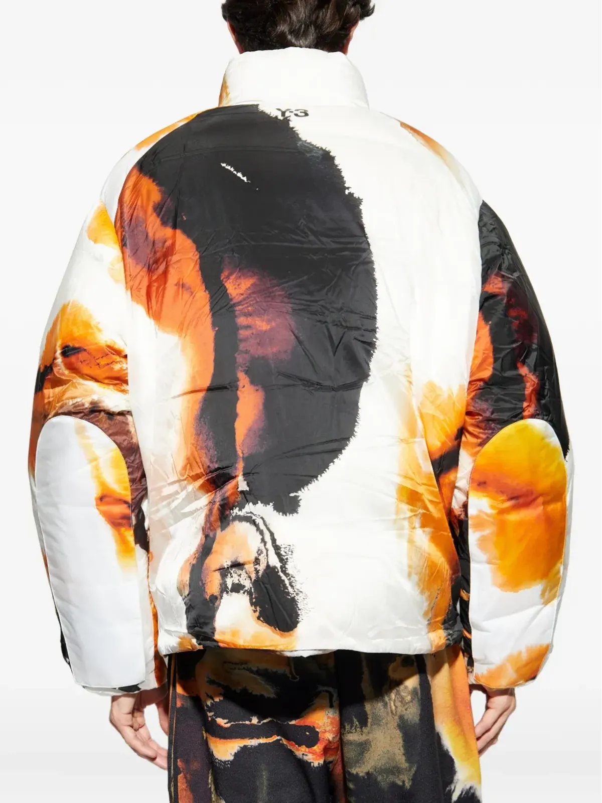 Y-3 抽象プリント ダウンジャケット - 画像4