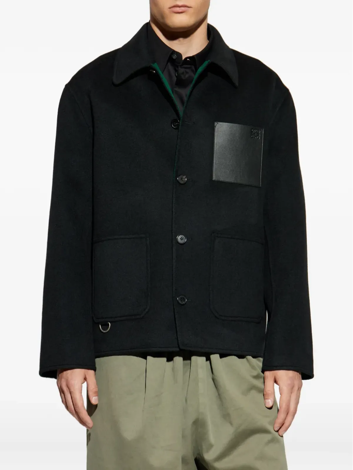 LOEWE アナグラム・デボスド ウールジャケット - 画像3