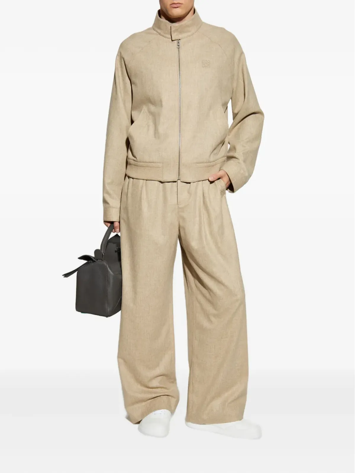 LOEWE ドローストリングウエスト ウールパンツ - 画像2