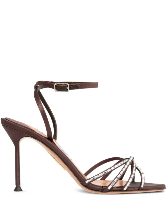 Aquazzura Aquazzura クリスタル装飾サテンサンダルの商品画像