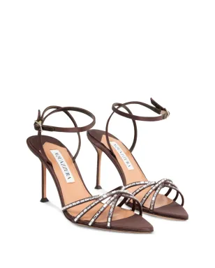 Aquazzura クリスタル装飾サテンサンダル - サムネイル2