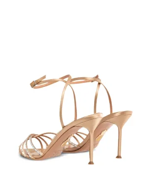 Aquazzura クリスタル装飾スリングバックサンダル - サムネイル4