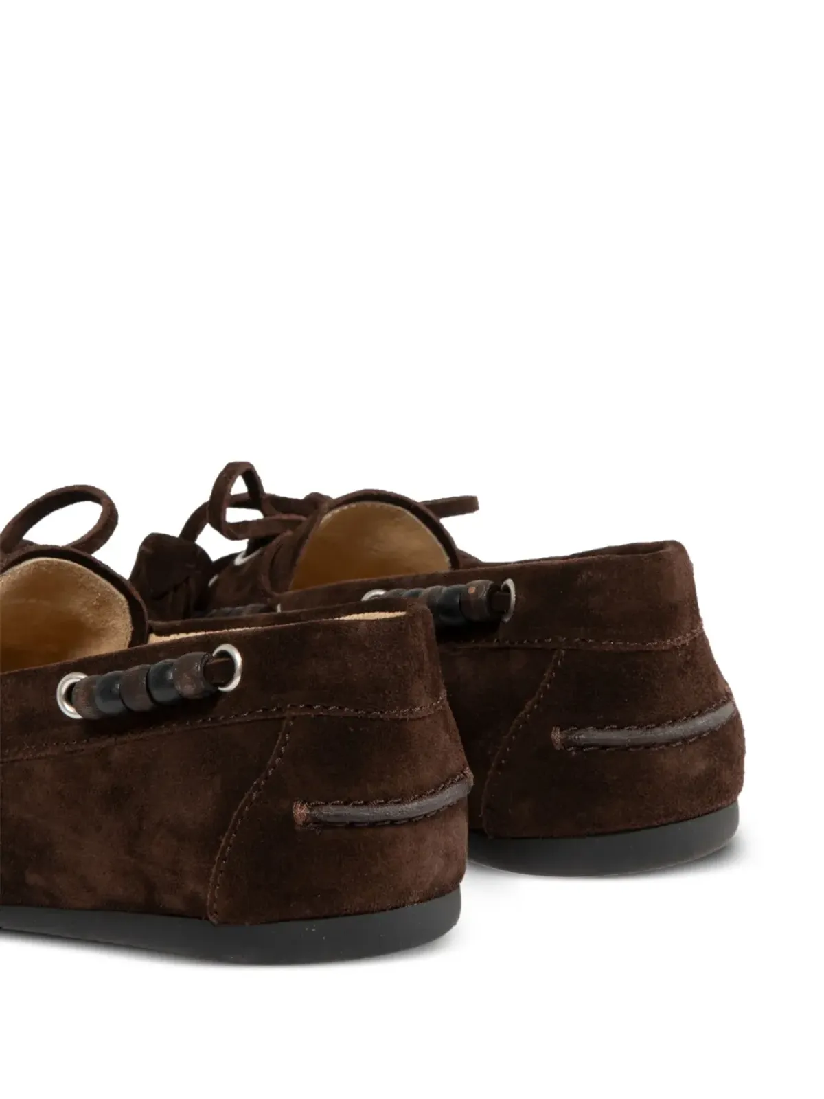 Miu Miu beaded tassel loafers - Brown - 画像4